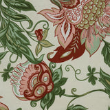 Habitat Jacobean Garden Light Filtering Window Treatment Dual Header Valance 52" x 15" for Bedroom Livingroom Red