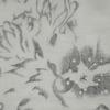 Habitat Kyoto Floral Print Soothing Tones Light Filtering Grommet Curtain Panel for Bedroom White