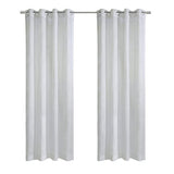 Thermaplus Margot 100% Blackout Subtle Textured Geometric Pattern Grommet Curtain Panel White