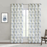 Habitat Florence Sheer Grommet Subtle Watercolor Floral Design Curtain Panel for Livingroom Bedroom Multicolor