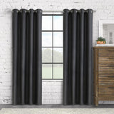 Habitat Abstract Light Filtering Geometric Jacquard Grommet Curtain Panel Charcoal