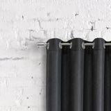 Habitat Abstract Light Filtering Geometric Jacquard Grommet Curtain Panel Charcoal