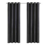 Habitat Abstract Light Filtering Geometric Jacquard Grommet Curtain Panel Charcoal