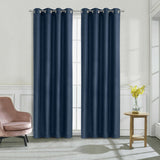 Habitat Abstract Light Filtering Energy Efficeint Grommet Curtain Panel for Windows Navy