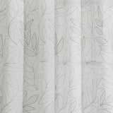 Habitat Valentina Sheer Window Treatment Tone on Tone Motif Grommet Curtain Panel for Bedroom Livingroom White