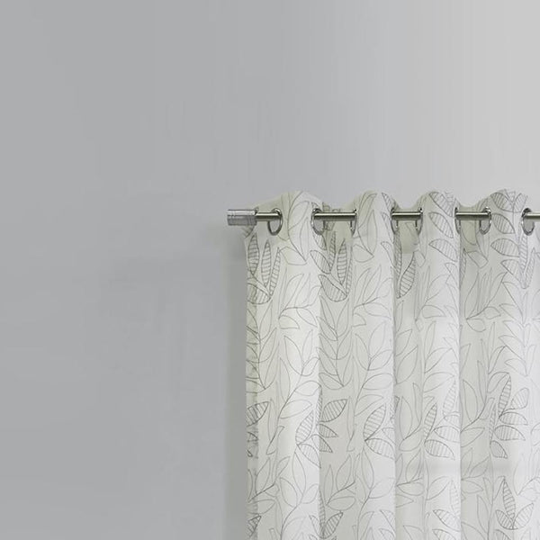 Habitat Valentina Sheer Window Treatment Tone on Tone Motif Grommet Curtain Pane