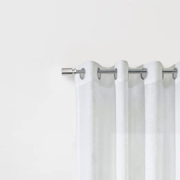 Habitat Diamante Sheer Grommet Exclusive Embroidered Diamond Pattern Curtain Pan