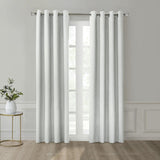 Thermaplus Marissa Blackout UV Protection Grommet Curtain Panel for Windows Light Grey