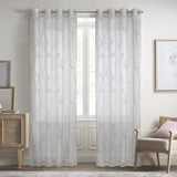 Habitat Anita Sheer Energy Efficient Grommet Curtain Panel for Windows Off White