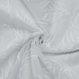 Habitat 100% Polyester Lausanne Sheer Chenille Leaf Delightful Texture Grommet Curtain Panel 52" x 84" Off White