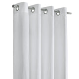 Habitat 100% Polyester Daphne Sheer Grommet Faux Linen Solid Curtain Panel White
