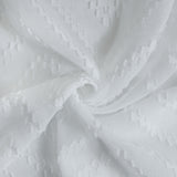 Habitat 100% Polyester Regina Sheer Chevron Delightful Textured Grommet Curtain Panel White