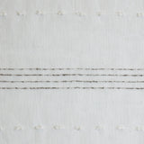 Habitat 100% Polyester Jasper Sheer Faux Linen Stripe Grommet Curtain Panel White