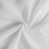 Habitat 100% Polyester Selina Sheer Grommet Leaf Embroidered Curtain Panel White