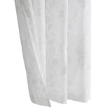 Habitat 100% Polyester Selina Sheer Grommet Leaf Embroidered Curtain Panel White