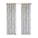 Habitat 100% Polyester Audrey Sheer Grommet Floral Faux Linen Curtain Panel  Multi