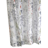 Habitat 100% Polyester Audrey Sheer Grommet Floral Faux Linen Curtain Panel  Multi