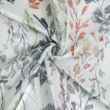 Habitat 100% Polyester Audrey Sheer Grommet Floral Faux Linen Curtain Panel  Multi