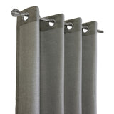 Habitat 100% Polyester Milo Light Faux Linen Solid Filtering Grommet Curtain Panel Grey