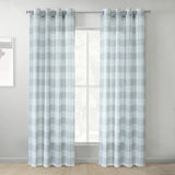 Habitat 100% Polyester Genesis Light Filtering Plaid Woven Grommet Curtain Panel Grey