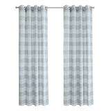 Habitat 100% Polyester Genesis Light Filtering Plaid Woven Grommet Curtain Panel Grey