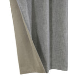 Thermaplus 100% Polyester Duo Reversible Tone Textured Blackout Grommet Curtain Panel  Grey to Taupe