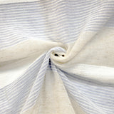 Habitat 100% Polyester Nathan Stripe Sheer Faux Linen Dual Header Curtain Panel Blue