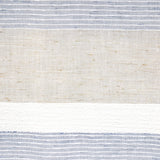 Habitat 100% Polyester Nathan Stripe Sheer Faux Linen Dual Header Curtain Panel Blue