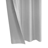 Thermaplus 100% Polyester Glacier Balance Temperature Solid Faux Silk Blackout Grommet Curtain Panel Silver