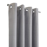 Thermaplus 100% Polyester Mason Lightweight Texture Printed Blackout Grommet Curtain Panel Silver