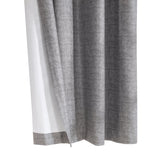 Thermaplus 100% Polyester Mason Lightweight Texture Printed Blackout Grommet Curtain Panel Grey
