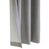 Thermaplus 100% Polyester Mason Lightweight Texture Printed Blackout Grommet Curtain Panel Silver