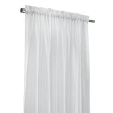 Habitat 85% Polyester 15% Cotton Crushed Sheer Crinkle Textured Solid Rod Pocket Curtain Panel 52" x 84" White