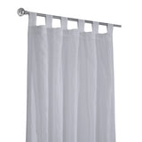 Habitat 85% Polyester 15% Cotton Crushed Sheer Crinkle Textured Solid Rod Pocket Curtain Panel White