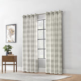 Habitat 100% Polyester Bradley Light Filtering Plaid Woven Grommet Curtain Panel 52" x 84" in Taupe