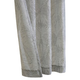 Habitat 100% Polyester Eleanor Light Filtering Jacquard Leaf Grommet Curtain Panel in Grey