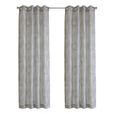 Habitat 100% Polyester Eleanor Light Filtering Jacquard Leaf Grommet Curtain Panel in Grey