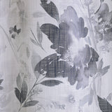 Habitat 100% Polyester Nora Faux Linen Floral Sheer Grommet Curtain Panel 52" x 84" in Steel Blue