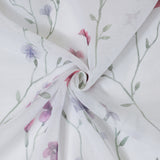 Habitat 100% Polyester Hazel Sheer Faux Linen Floral Grommet Curtain Panel Pink