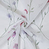 Habitat 100% Polyester Hazel Sheer Faux Linen Floral Grommet Curtain Panel Pink