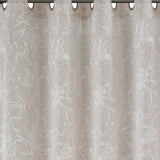 Habitat 100% Polyester Sheila Light Filtering Faux Linen Floral Grommet Curtain Panel 52" x 84" Taupe