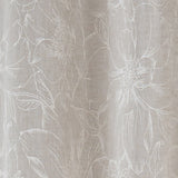 Habitat 100% Polyester Sheila Light Filtering Faux Linen Floral Grommet Curtain Panel 52" x 84" Taupe