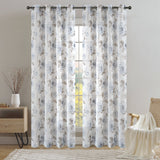 Habitat 100% PolyesterCamila Light Filtering Floral Faux Linen Grommet Curtain Panel 52" x 84" Blue