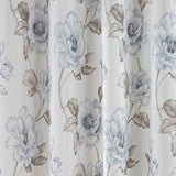 Habitat 100% PolyesterCamila Light Filtering Floral Faux Linen Grommet Curtain Panel 52" x 84" Blue