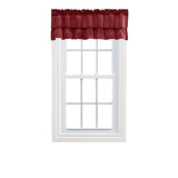 Ellis Stacey 1.5" Rod Pocket High Quality Fabric Solid Color Window Ruffled Filler Valance 54"x13" Merlot