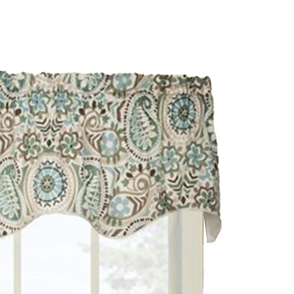 Ellis Curtain Paisley Prism Duchess 3" Rod Pocket Valances for Windows 100" x 30