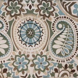 Ellis Curtain Paisley Prism Arch 3" Rod Pocket Valances for Windows 50" x 15" Latte