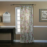 Balmoral Floral Print Tailored Panel Curtain 48-Inch-by-63-Inch - Lilac / Green