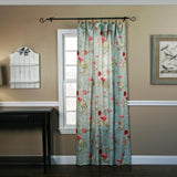 Balmoral Floral Print Tailored Panel Curtain 48-Inch-by-63-Inch - Sage/Wine