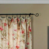 Balmoral Floral Print Tailored Panel Curtain 48-Inch-by-84-Inch - Red/Yellow